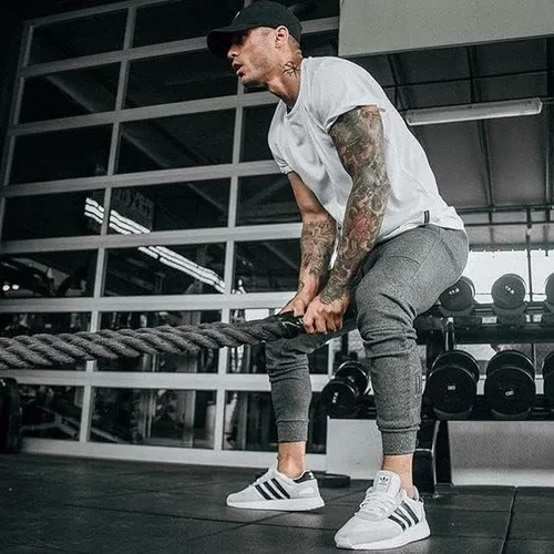 Vista 3 de COOFANDY Paquete de 3 camisetas de entrenamiento para hombre, manga corta, gimnasio, culturismo, muscular, capa base, camisetas de fitness