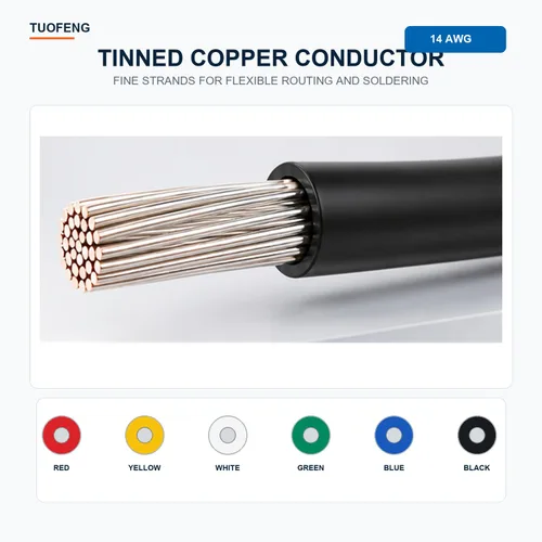 Vista 4 de TUOFENG 14AWG Cable de silicona de 13.2 pies (4m) 6 colores - Cable trenzado de cobre estañado flexible 600V resistente a altas temperaturas
