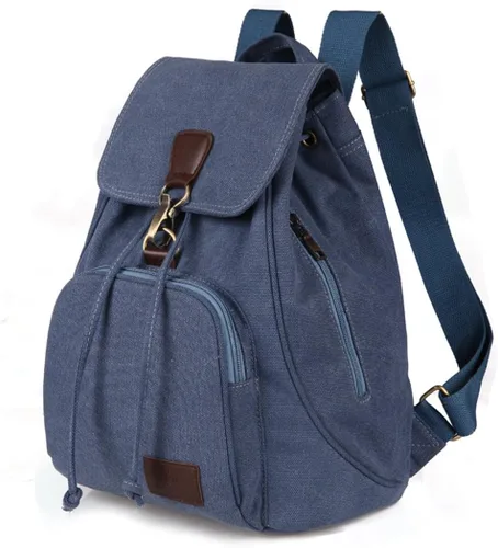 Vista 11 de Mochilas de lona a la moda, bolso casual para compras al aire libre, mochila deportiva, senderismo, viajes, bolsa multiusos, Café, Mochilas