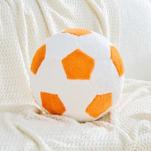 Vista 7 de XVTRU Almohada de fútbol de la Copa del Mundo, almohada estética para decoración del hogar, almohadas de felpa redonda para pelota de fútbol