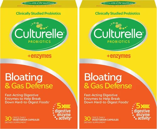 Vista 10 de Culturelle Defensa contra la hinchazón y el gas, enzimas digestivas y probióticos para la salud digestiva, 30 cápsulas, apoya la indigestión