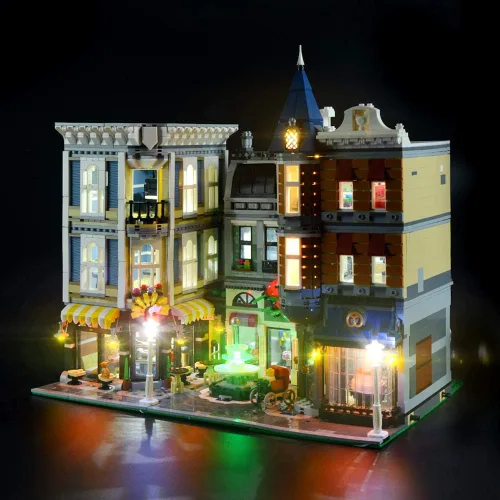 Vista 2 de LIGHTAILING Juego de luces para el modelo de bloques de construcción (Creator Expert The Assembly Square) – Kit de luz LED compatible con Lego 10255