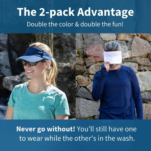 Vista 2 de TrailHeads Sombrero con visera solar para mujer, para correr, golf y tenis - Reciclado