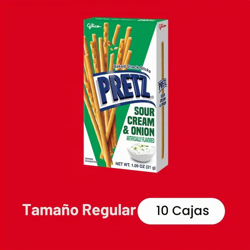 Vista 4 de Glico Crema agria y cebolla Pretz