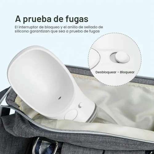 Vista 4 de Deyace - Botella de agua para perro, 12 - 18 onzas, a prueba de fugas, portátil, para paseos, perritos o viajes