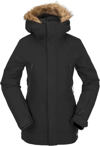 Vista 2 de Volcom Chaqueta con capucha para mujer, con aislamiento térmico para snowboard, esquí e invierno
