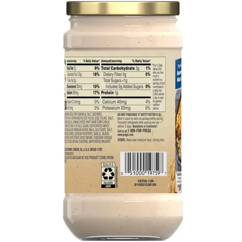 Vista 6 de Prego Homestyle Alfredo - Salsa para pasta, tarro de 14.5 onzas
