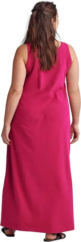 Vista 4 de Ellos Vestido largo de punto sin mangas de talla grande para mujer