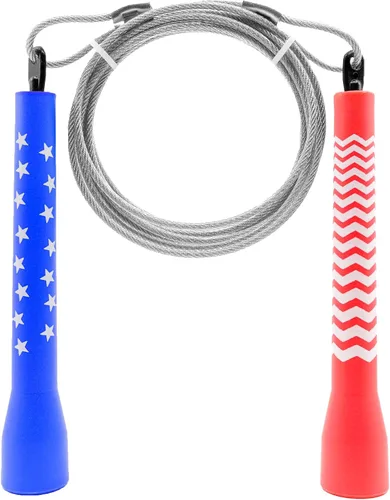 Vista 31 de Double Under Wonder Cuerda de saltar, cuerda de velocidad sin enredos, cuerda de velocidad ajustable para hombres, mujeres, entrenamiento de fitness