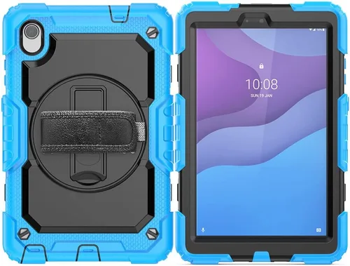 Vista 17 de Funda para Lenovo Tab M8 HD 8 pulgadas TB-8505F/8505X/8705F con protector de pantalla de grado militar a prueba de golpes resistente caso con Negro