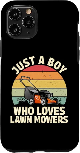 Vista 29 de just a boy who Loves Lawn mowers Funny Gardening Lover Art Case for iPhone 17