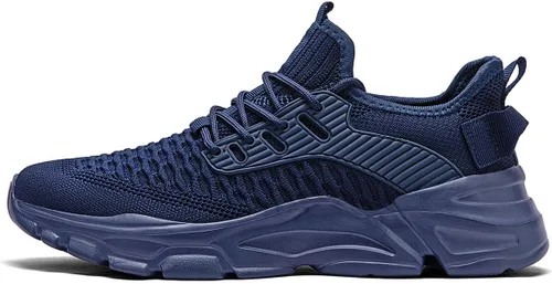 Vista 2 de Zapatos deportivos para caminar para hombre, ligeros, transpirables, informales, suela suave, cómodos, para el trabajo, gimnasio, entrenamiento