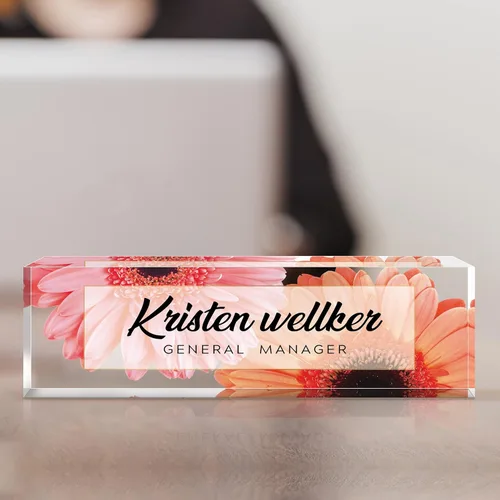 Vista 7 de Placa de nombre de escritorio personalizada, placa de identificación acrílica personalizada para decoración de escritorios, regalos