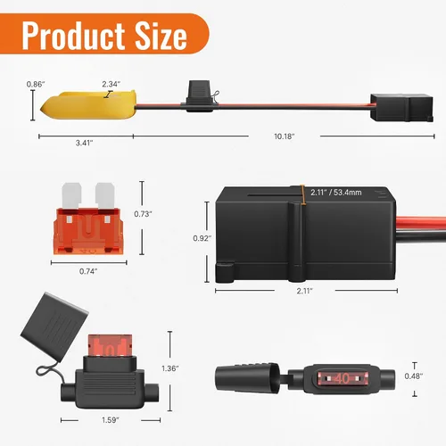Vista 2 de RVBOATPAT Adaptador de rueda eléctrica compatible con Dewalt 20V batería arnés conector 12 AWG cable 12 ruedas eléctricas de 12 voltios