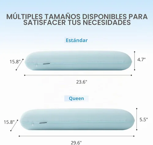Vista 8 de EGOHOME Almohada de espuma viscoelástica de gel refrescante, funda de enfriamiento reversible, soporte para el cuello para dormir de lado, espalda
