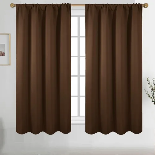 Vista 88 de Diraysid Cortinas opacas beige para dormitorio y sala de estar, cortinas con aislamiento térmico para oscurecer la habitación, 42 x 63 pulgadas, 2