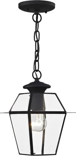 Vista 3 de Livex Lighting 2183-07 Westover - Farol colgante para exteriores, 1 luz, color bronce