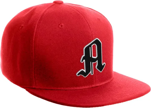 Vista 813 de Daxton Gorra clásica con visera de billete plano con letras del alfabeto inglés antiguo de la A a la Z