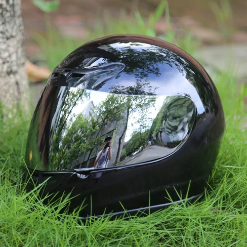 Vista 2 de TCMT - Casco para adultos, negro brillante, de cara completa, para calle, bicicleta de tierra, ATV, motocicleta todoterreno, motocross, aprobado por