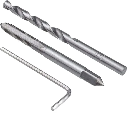 Vista 4 de Kit de 20 piezas de inserción de reparación de roscas M10 x 0.059 in, kit de reparación de roscas de acero inoxidable, kit de reparación de bobinas