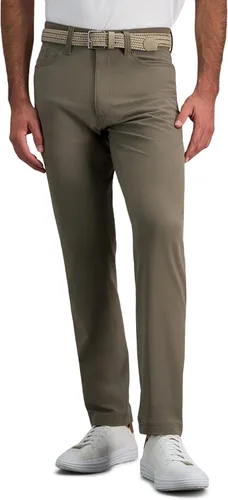 Vista 10 de Haggar - Pantalón deportivo de viaje para hombre, ajuste recto, 5 bolsillos, elástico, casual, con tecnología Performance