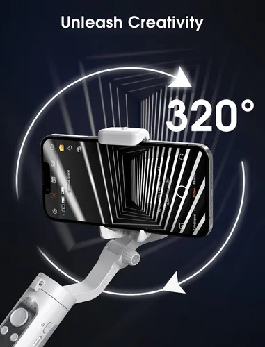 Vista 5 de hohem iSteady XE - Estabilizador de cardán para teléfono inteligente, cardán de teléfono de 3 ejes 2023, estabilizador plegable ultraligero
