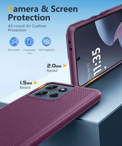 Vista 707 de FNTCASE Funda para iPhone 17 Pro: Fundas delgadas translúcidas de color azul claro compatibles con MagSafe, protección completa de la cámara