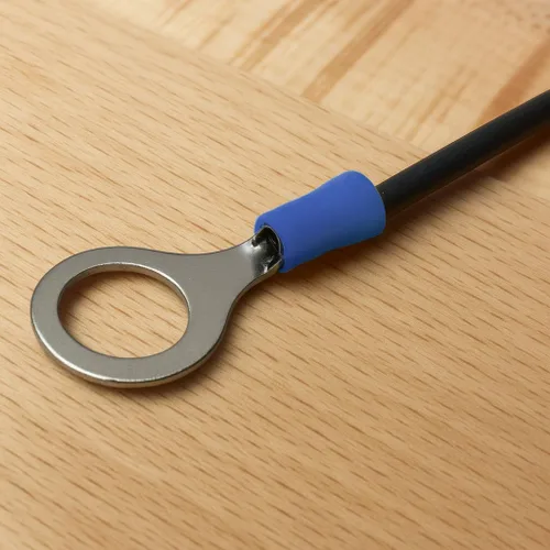 Vista 2 de ANGSTROM Terminales de anillo de perno de 1/2", conectores de crimpado eléctricos aislados, 100 piezas (16-14ga azul)