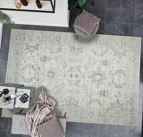 Vista 318 de GLN Rugs Traditional Collection - Alfombra de felpilla lavable a máquina, tradicional lavable, antideslizante, alfombra de felpilla de pelo corto