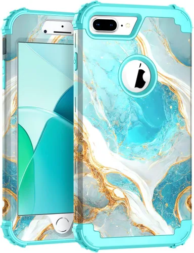 Vista 73 de Hocase Funda para iPhone SE 2022/2020, resistente a prueba de golpes, de plástico duro+goma de silicona, funda protectora híbrida para iPhone SE