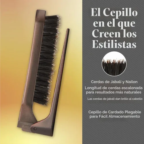 Vista 3 de Olivia Garden Style-Up - Cepillo para el cabello, diseño plegable con cola para un corte preciso