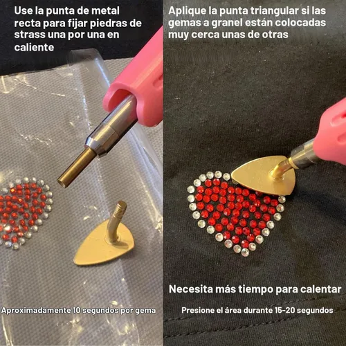 Vista 3 de esseelove Bedazzler Kit con diamantes de imitación, herramienta aplicadora de Hotfix, kit de deslumbramiento de diamantes de imitación 3560