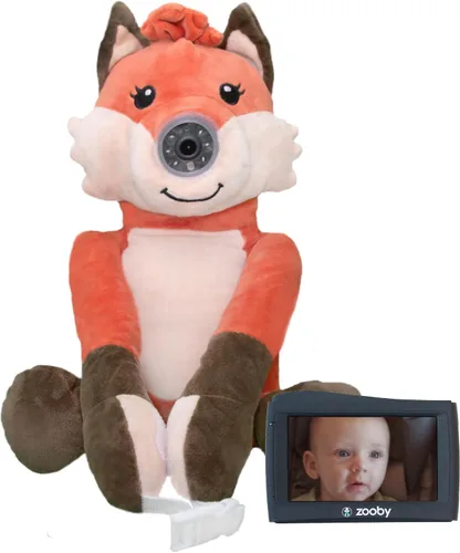 Vista 9 de zooby El monitor de coche para bebés ayuda a reducir la distracción. Nuestro monitor de peluche que les encanta a los bebés sirve como un compañero