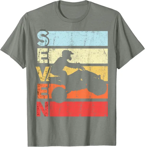 Vista 35 de ATV 7th Birthday Party ATV 4 Wheeler - Camiseta de cumpleaños temática cuádruple Negro