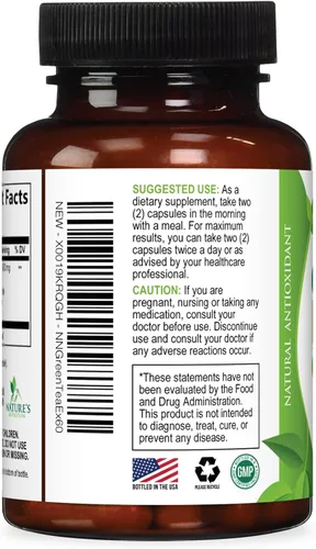 Vista 8 de Extracto de té verde 98% EGCG estandarizado – 3 veces de fuerza para energía natural – Auxiliar cardíaco con polifenoles – cafeína suave, fabricado