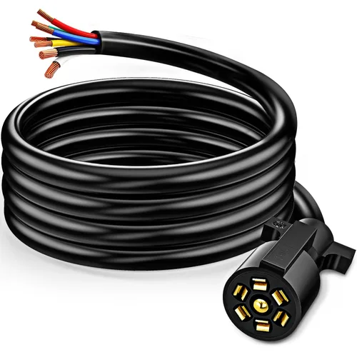 Vista 19 de Nilight - 50048R Caja de Conexiones Eléctrica de 7 Vías para Remolque, Conector de Cable para Remolque de 7 Terminales, Caja de Conexiones