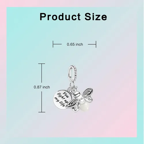 Vista 6 de LUXILLA Love You Best Friend Grandma Wife - Dije de corazón de plata de ley 925 para pulseras, collar, día de San Valentín, día de la madre, regalo