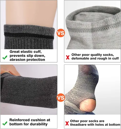 Vista 4 de COOVAN 12 Pairs Mens Cushion Ankle Socks Men 12 Pack Low Cut Comfort Breathable Casual Socks