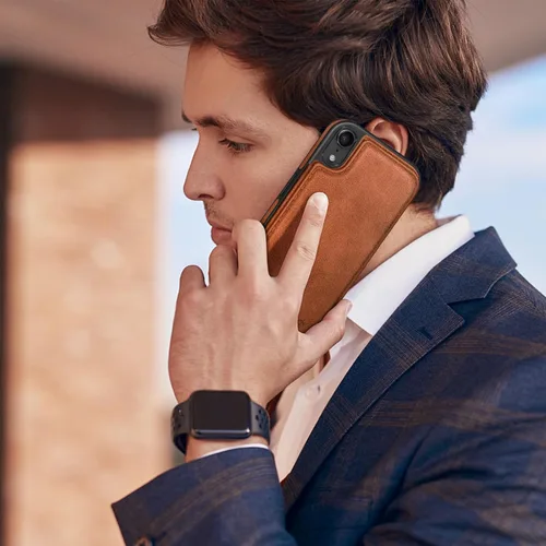 Vista 7 de DJDUCK Funda diseñada para iPhone XR con tarjetero y cierre magnético, protección de piel con bloqueo RFID, a prueba de golpes, para mujeres