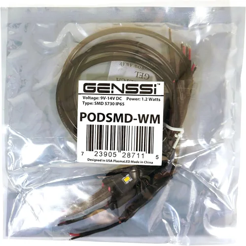 Vista 5 de POD SMD 2 LED 5730 Módulo gran angular impermeable 12V borde tira de gabinete/iluminación automotriz (paquete de 4) (blanco cálido)