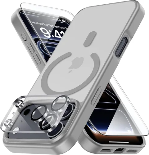 Vista 165 de Yriklso 3 en 1 Funda Magnética Fuerte para iPhone Air, 1X Protector de Pantalla + 1X Protector de Lente de Cámara, Cubierta Protectora a Prueba