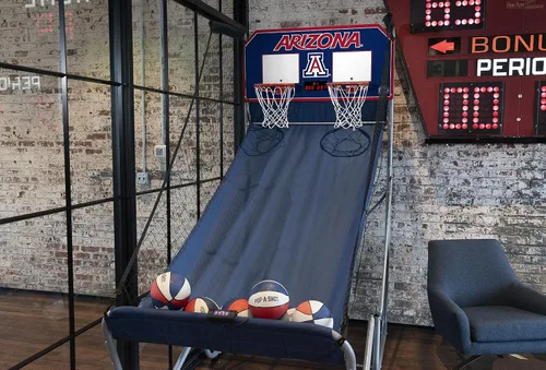 Vista 3 de Pop-A-Shot - Home Dual Shot with NCAA Graphics l Sensor Scoring l 16 Game Modes l 7 Balls l Foldable Storage l for All NCAA Fans