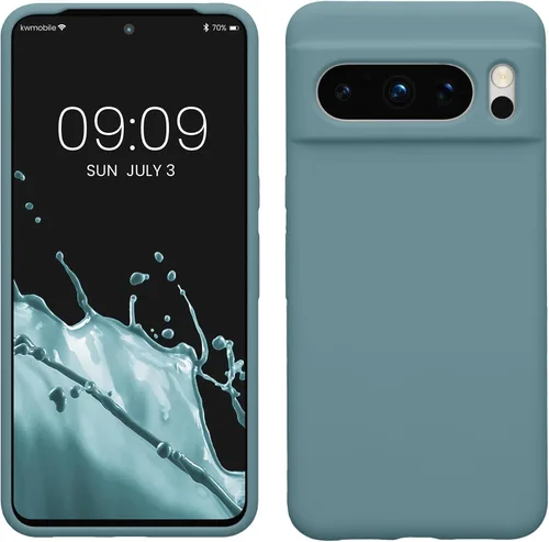 Vista 23 de kwmobile Funda compatible con Google Pixel 7 Pro - Funda de silicona TPU con acabado suave - Piedra antigua