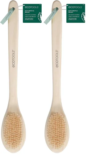 Vista 11 de EcoTools Cepillo de cerdas de baño, cepillo de baño con mango largo, limpieza de espalda y zonas difíciles de alcanzar, cepillo de ducha ecológico