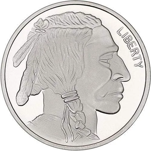 Vista 3 de Buffalo Silver - Plata fina redonda de 1 onza de SilverTowne Mint