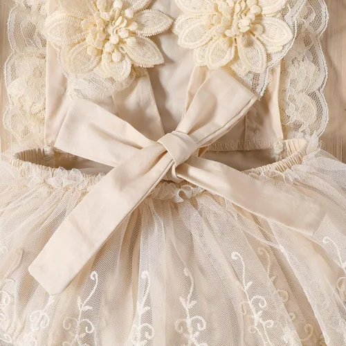 Vista 5 de AWIBMK Traje de bebé de primer cumpleaños para niña, vestido de encaje para bebé, bohemio, arcoíris, minifalda, tutú con diadema para sesión de fotos