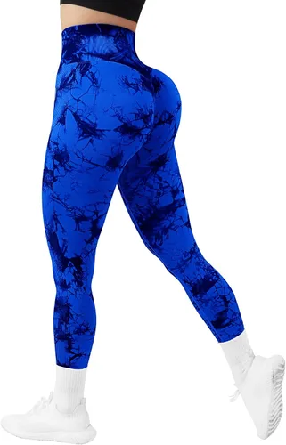 Vista 2 de OMKAGI - Leggings levanta glúteos para mujer, pantalones deportivos de yoga con diseño de tiro alto y sin costuras