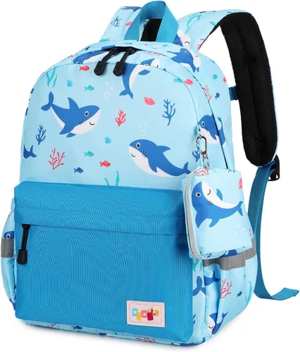 Vista 12 de mygreen Mochila para niños pequeños, mochila para niños y niñas con correa para el pecho Coches Coloridos Azul Claro