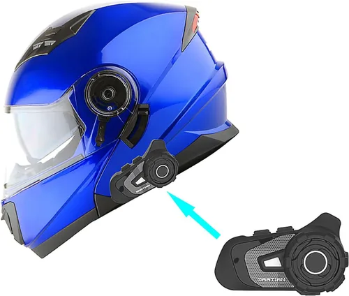 Vista 22 de 1Storm Nuevo Casco Modular de Motocicleta con Visera Dual Cara Completa y Luz Trasera LED Recargable: Modular901 Fibra de Carbon Negro