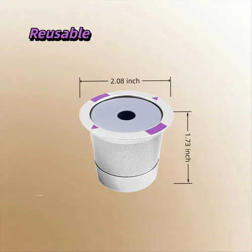 Vista 2 de Filtro de café reutilizable de alta calidad, cápsulas de café reutilizables de acero inoxidable K Cups compatibles con cafetera Keurig 1.0 y 2.0